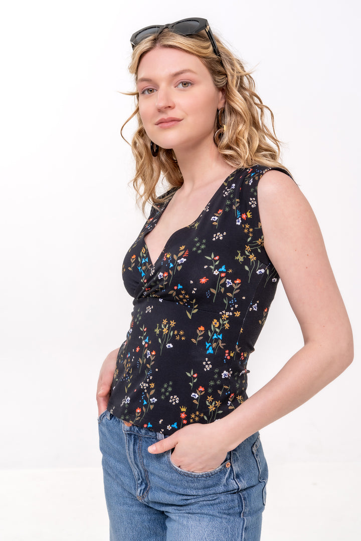 Cotton Crossover Top - Frog Prince