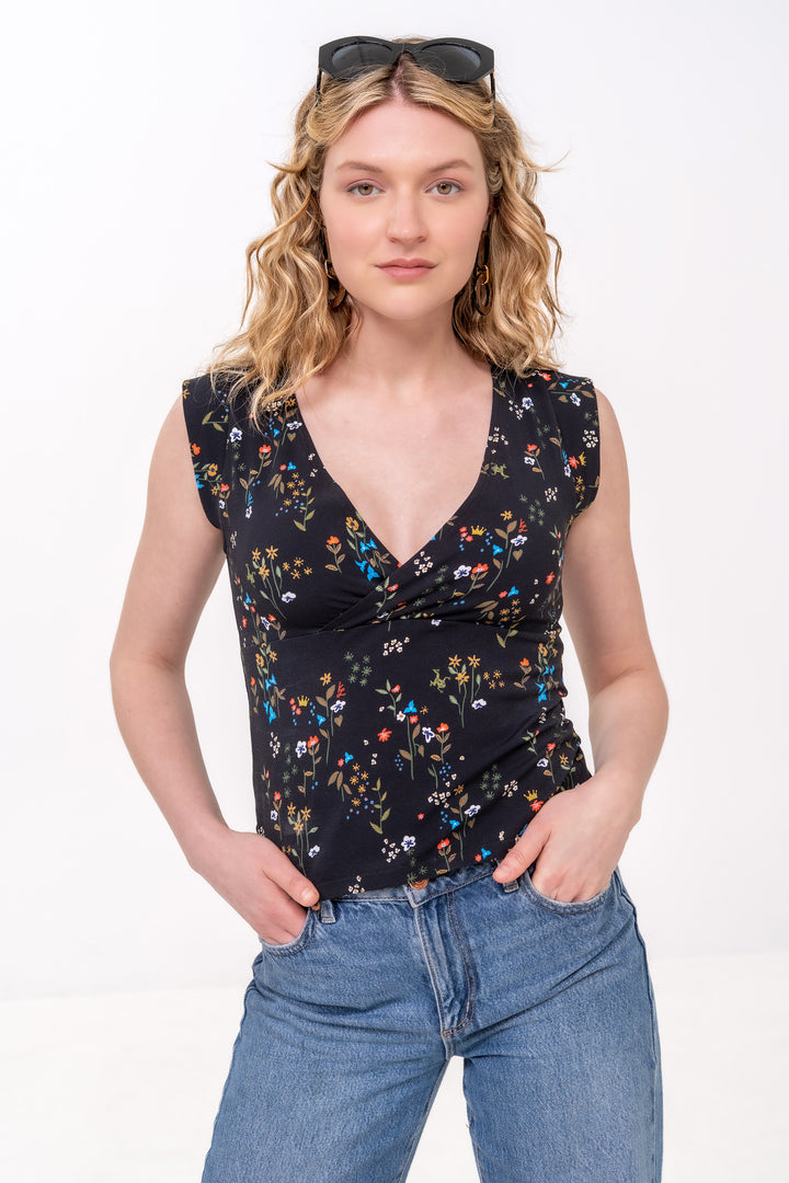 Cotton Crossover Top - Frog Prince