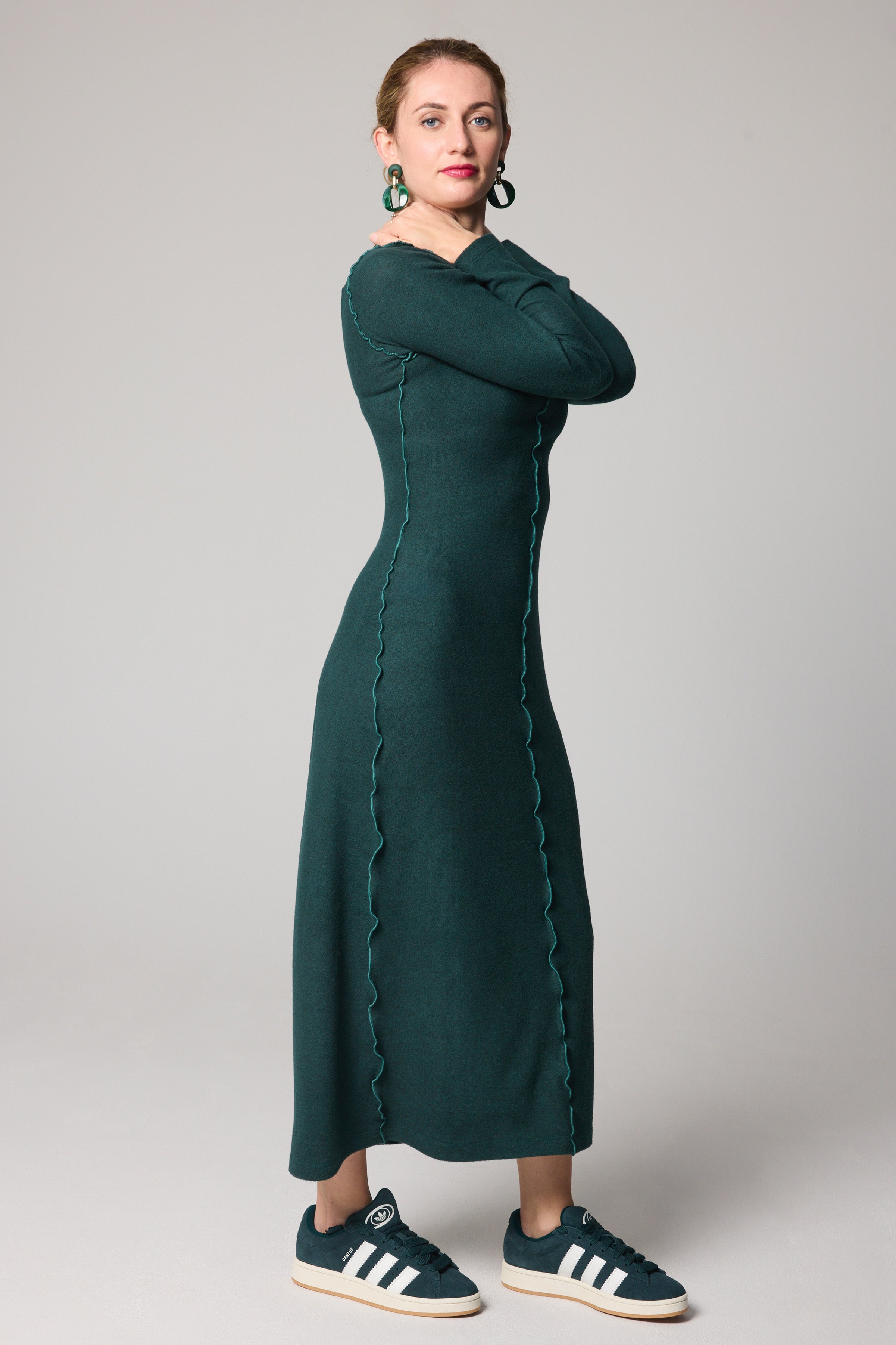 Straight Maxi Dress - Green