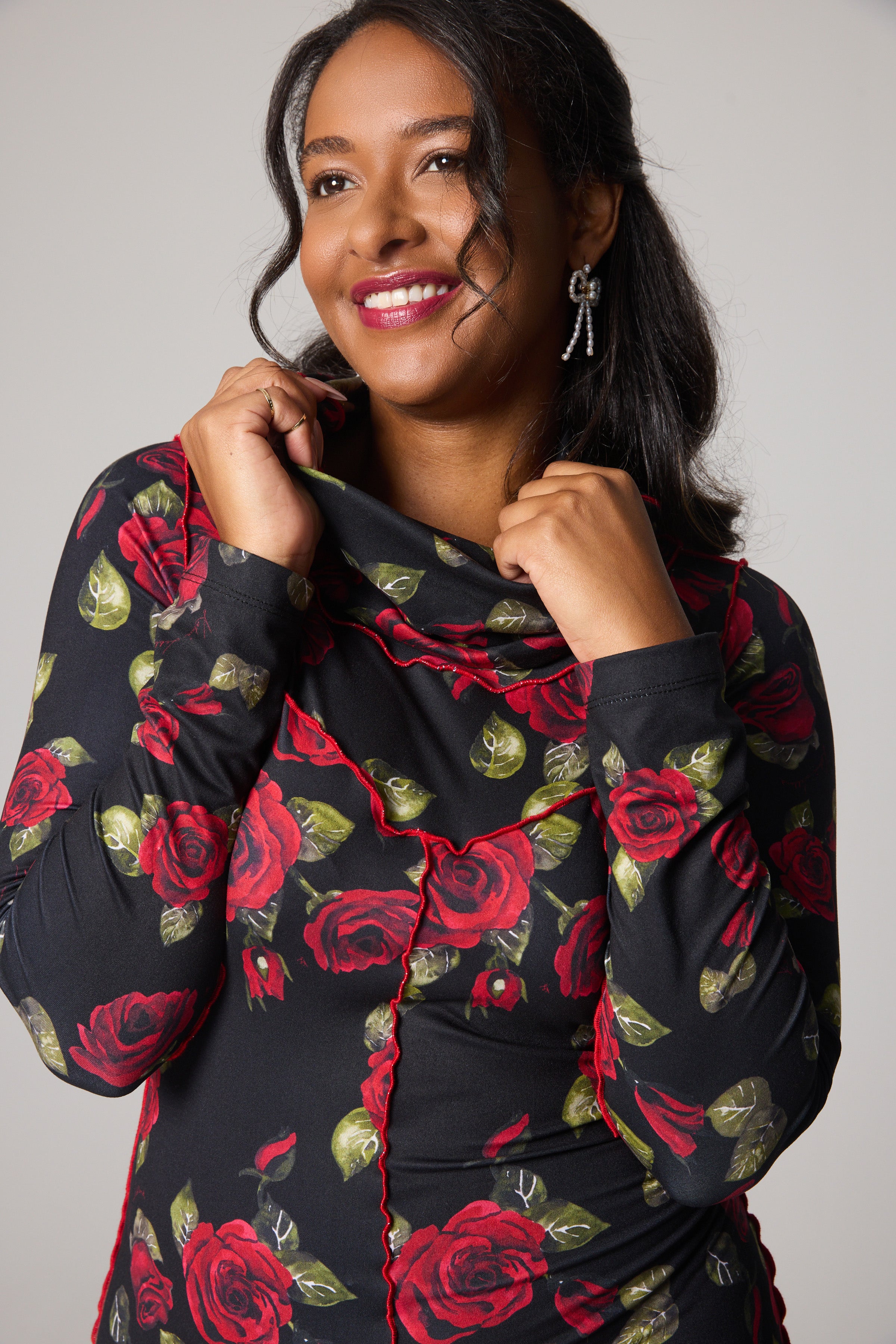 Straight Maxi Dress - Roses