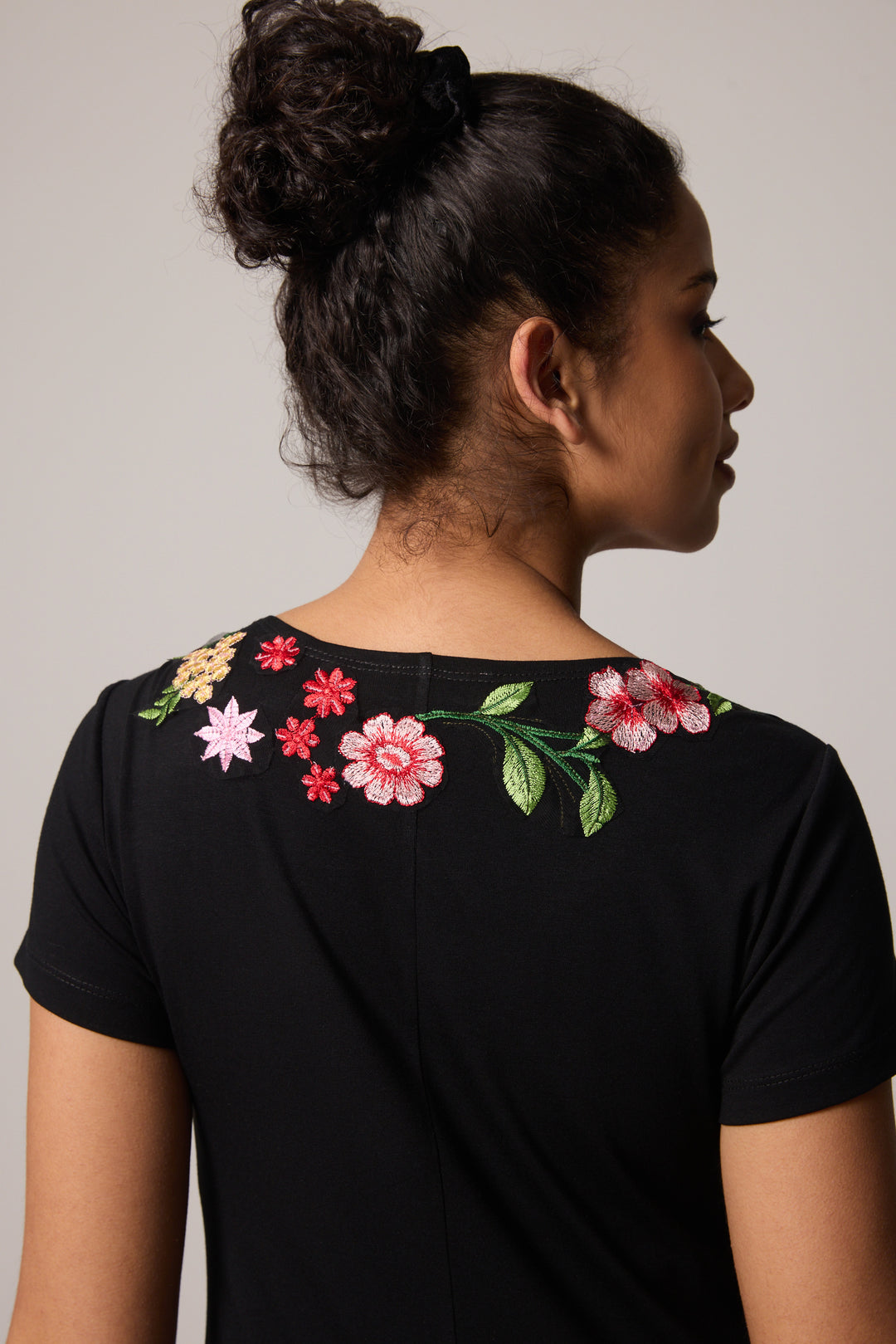 Robe Milano - Appliqué fleuri
