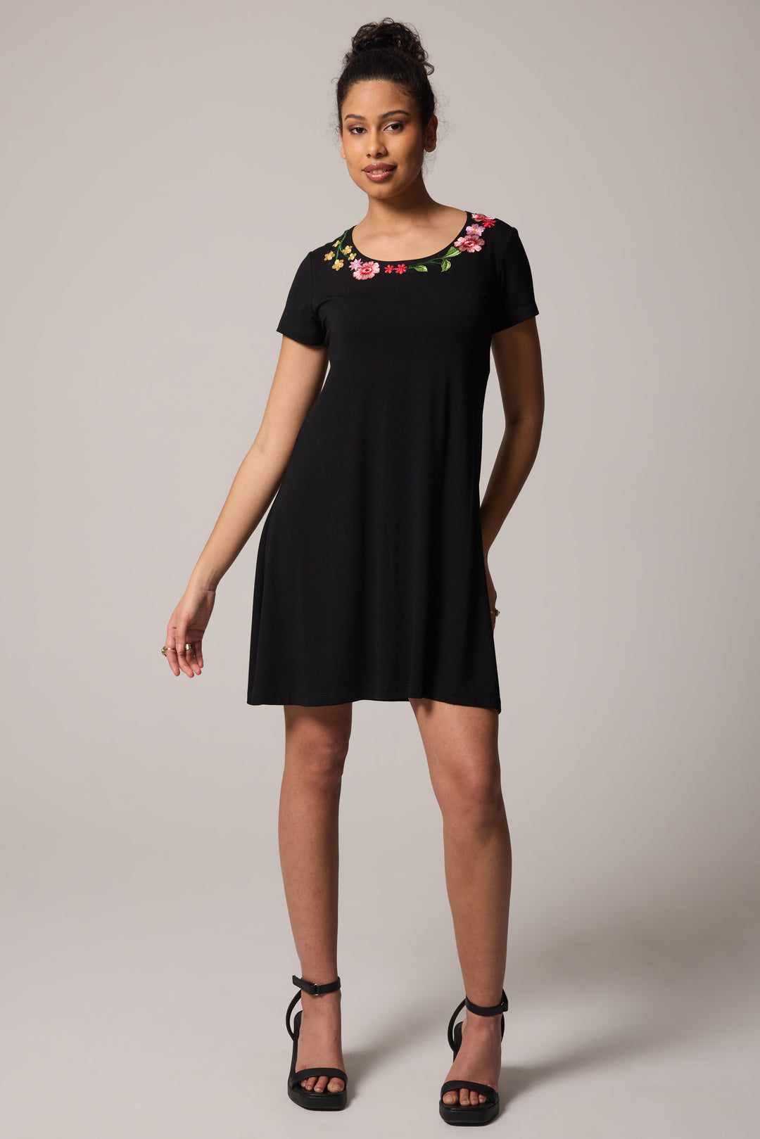 Robe Milano - Appliqué fleuri