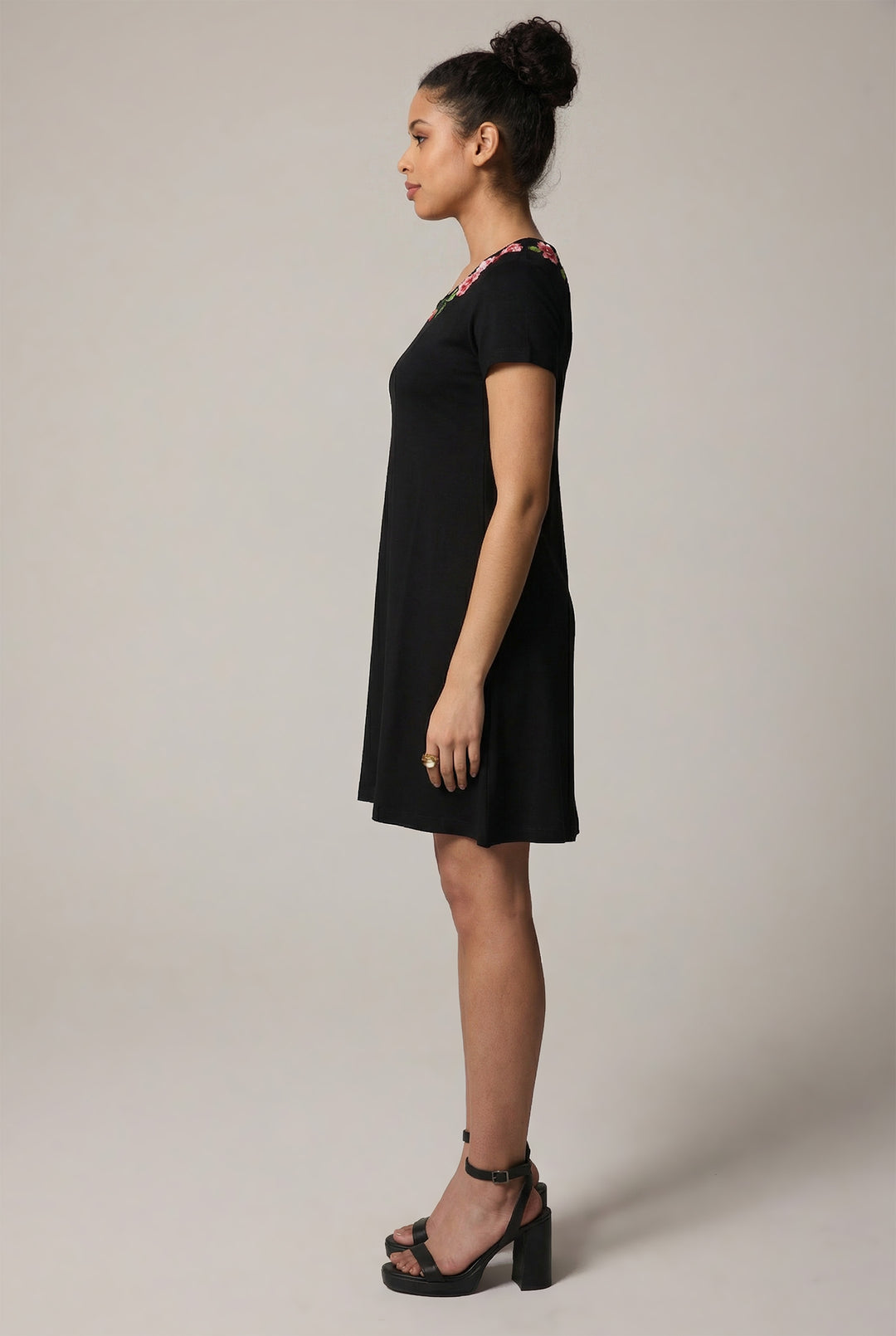 Robe Milano - Appliqué fleuri