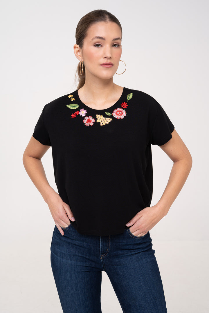 MOMA T-Shirt - Black Embellished