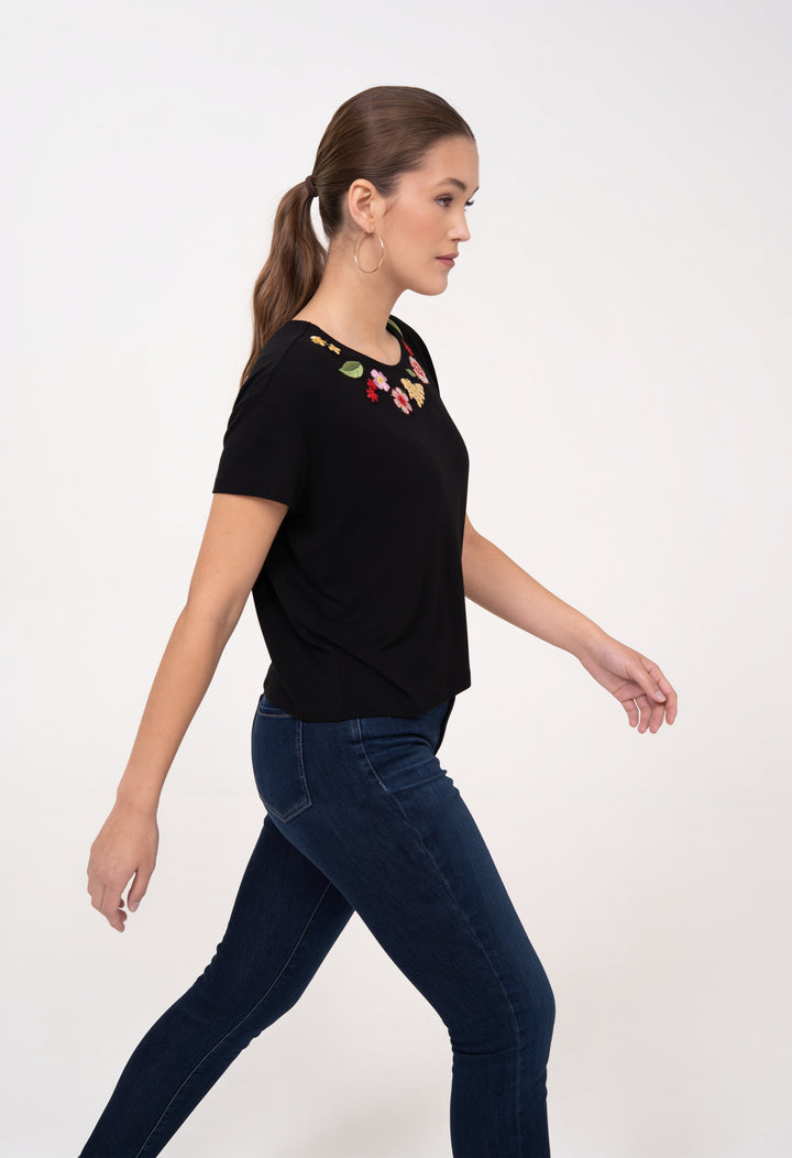 MOMA T-Shirt - Black Embellished