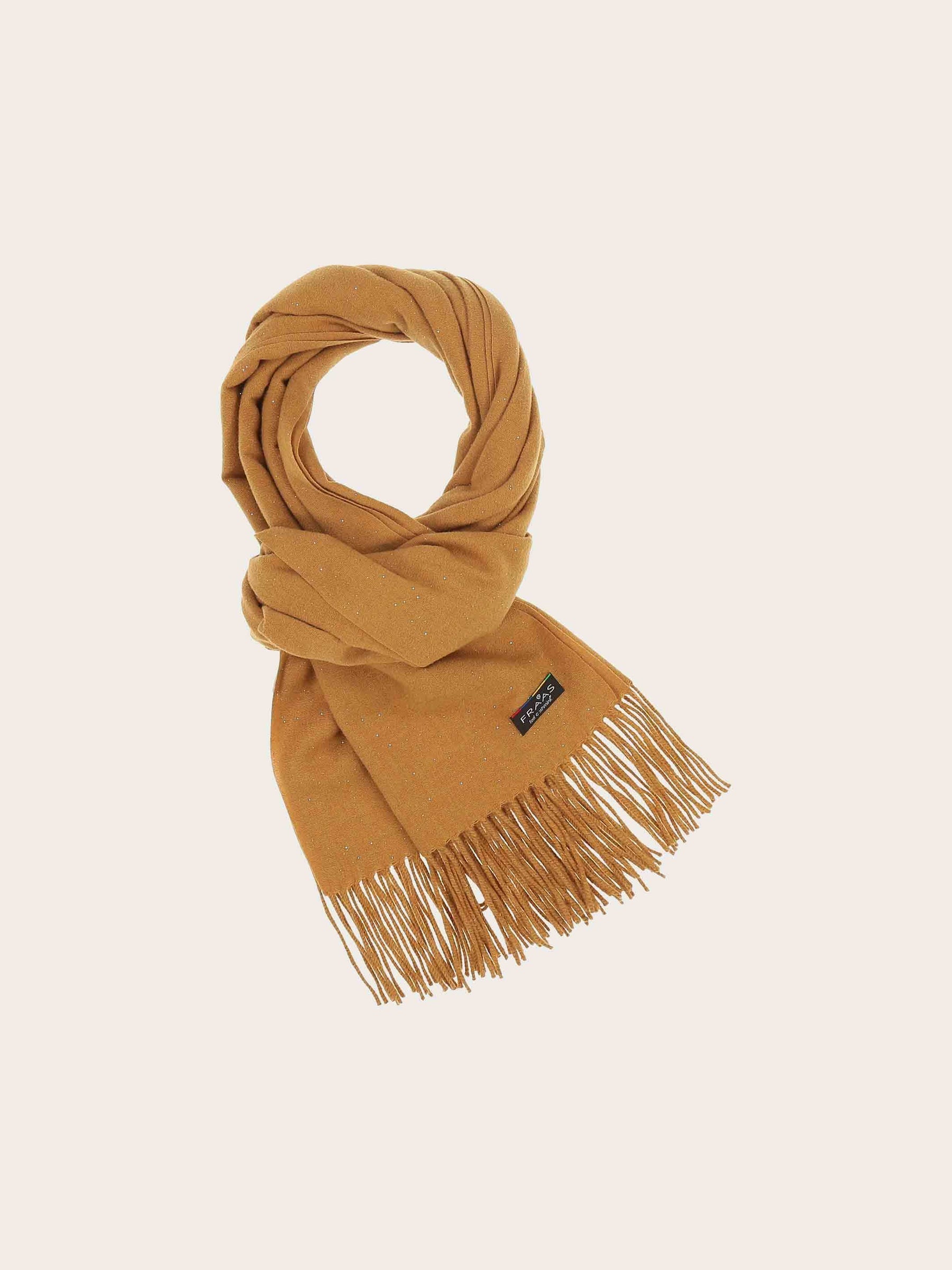 ELEGANT CASHMINK STOLE WITH DELICATE GLITTER - Bronze