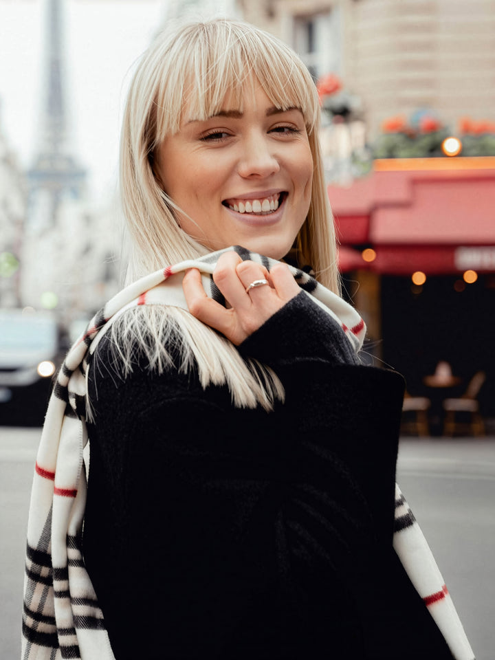 Plaid CASHMINK-SCARF - Off-White