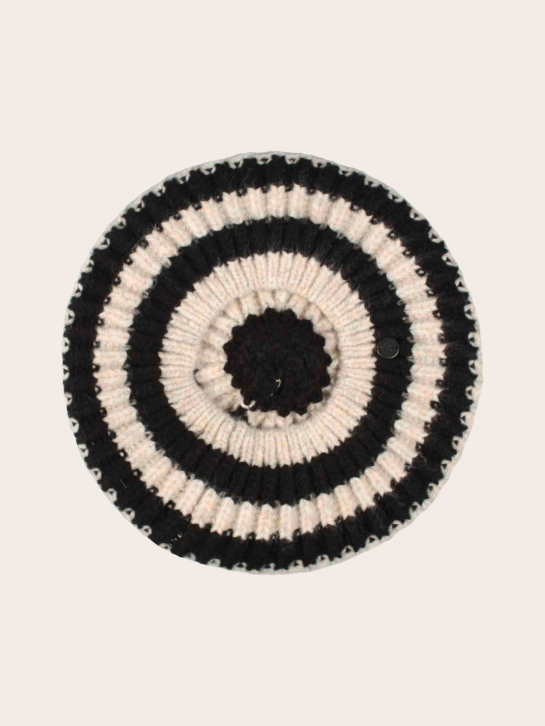 STRIPED BÉRET WITH BOBBLE
