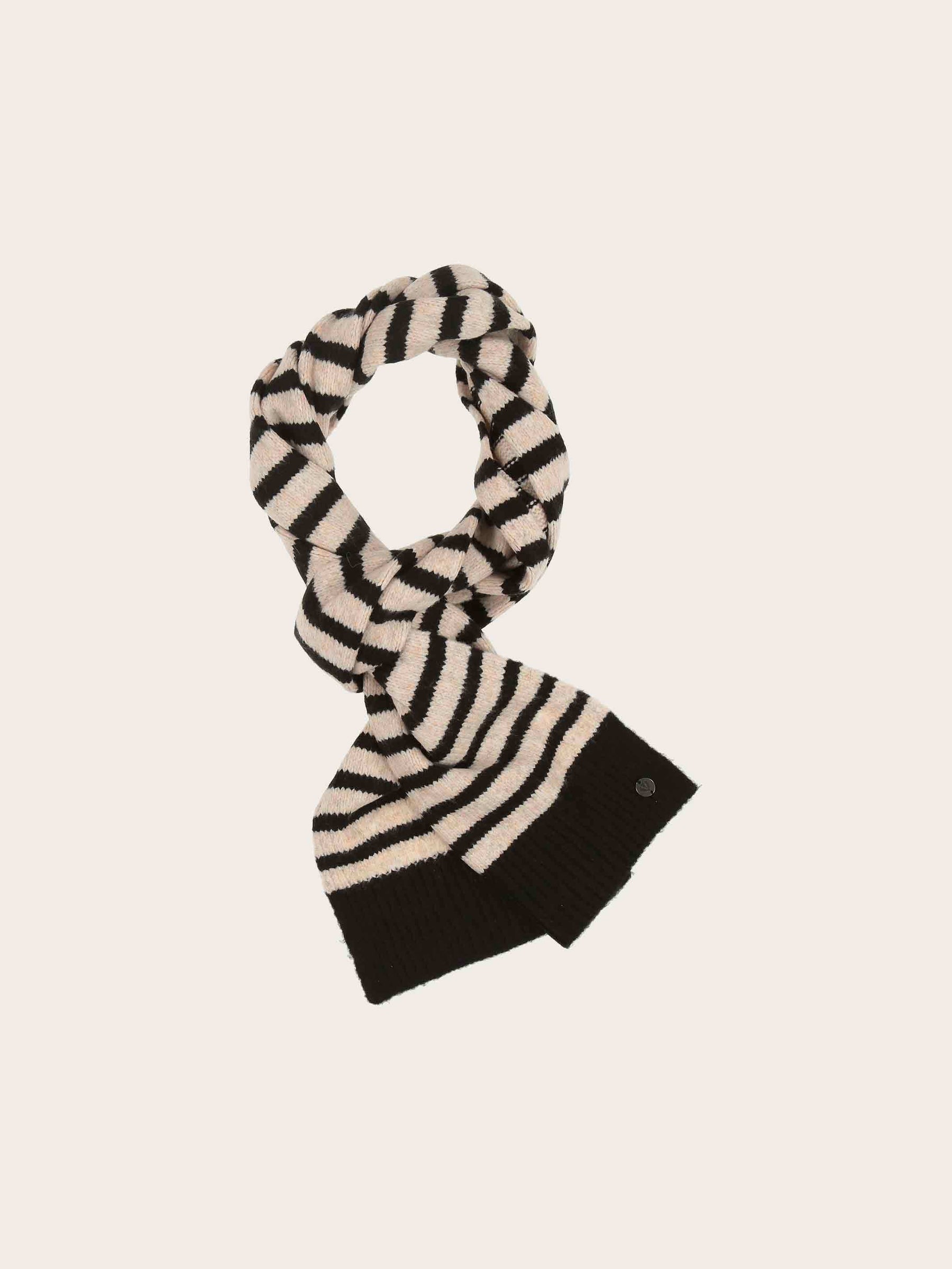 STRIPED KNITTED SCARF