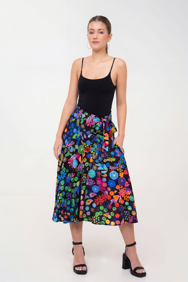 Jupe demi-cercle - Colourama, Noir