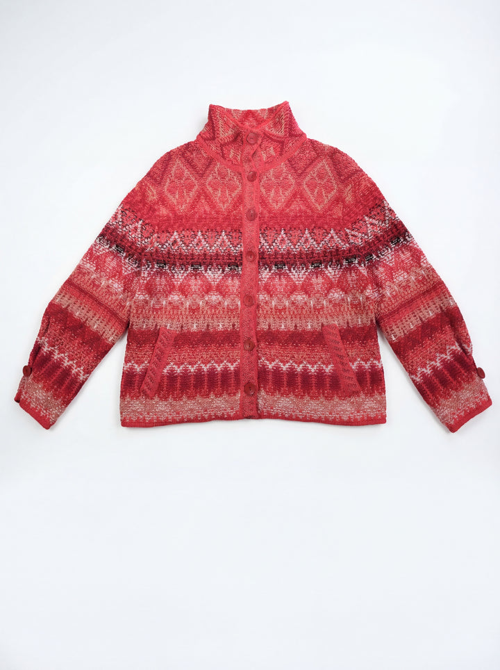 Jacquard Rollneck Jacket, Re-Dandy Pattern