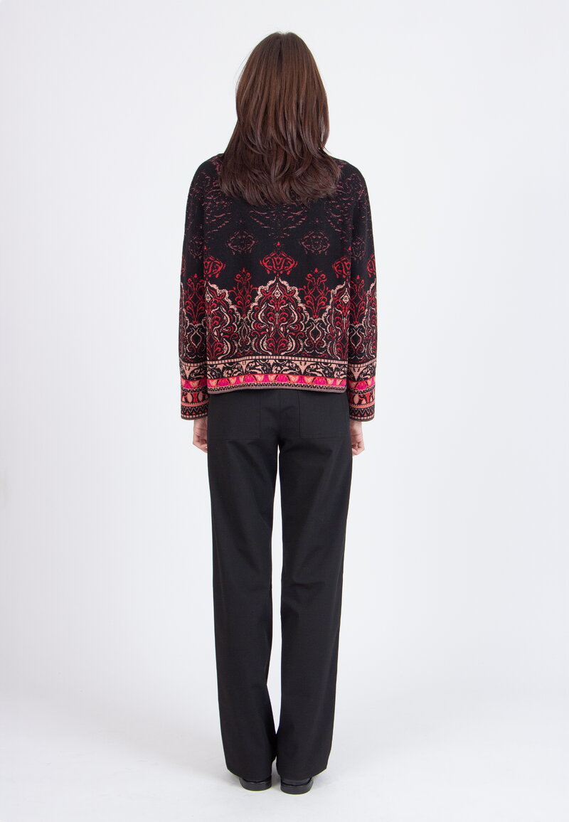 Jacquard Jacket, Ornament Pattern - Black