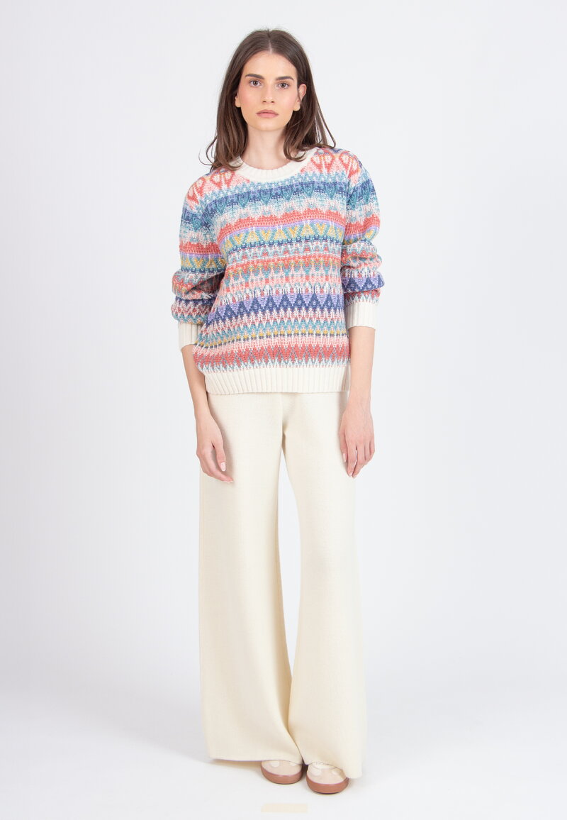 O-Neck Pullover, Re-Dandy Pattern - Off White