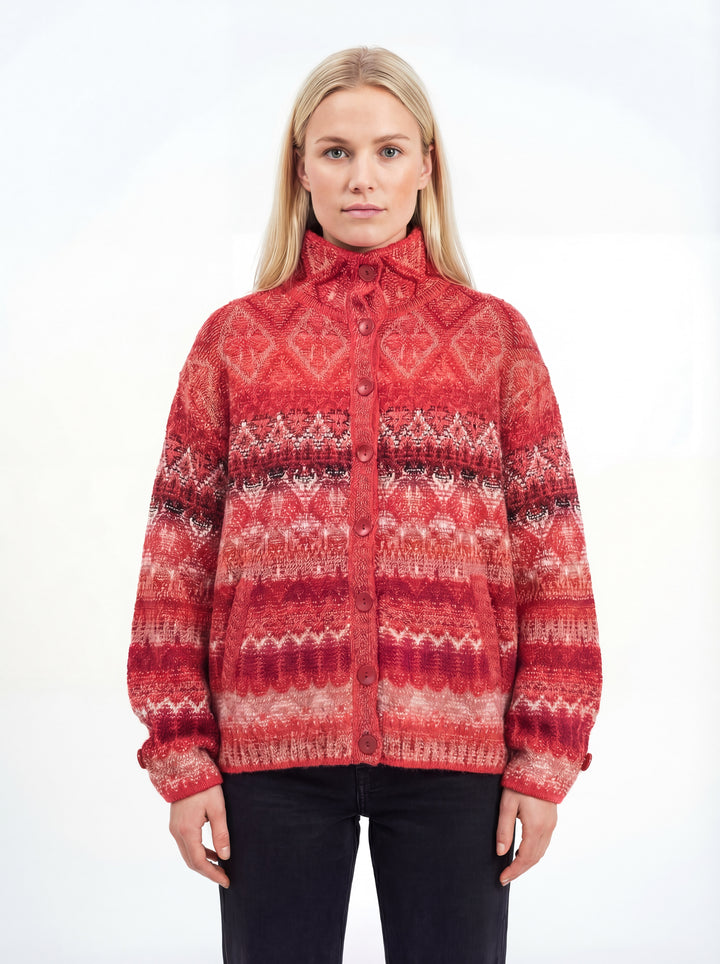 Jacquard Rollneck Jacket, Re-Dandy Pattern
