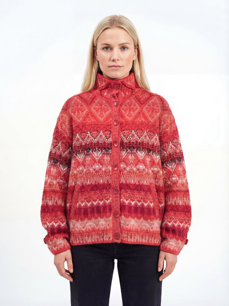 Jacquard Rollneck Jacket, Re-Dandy Pattern