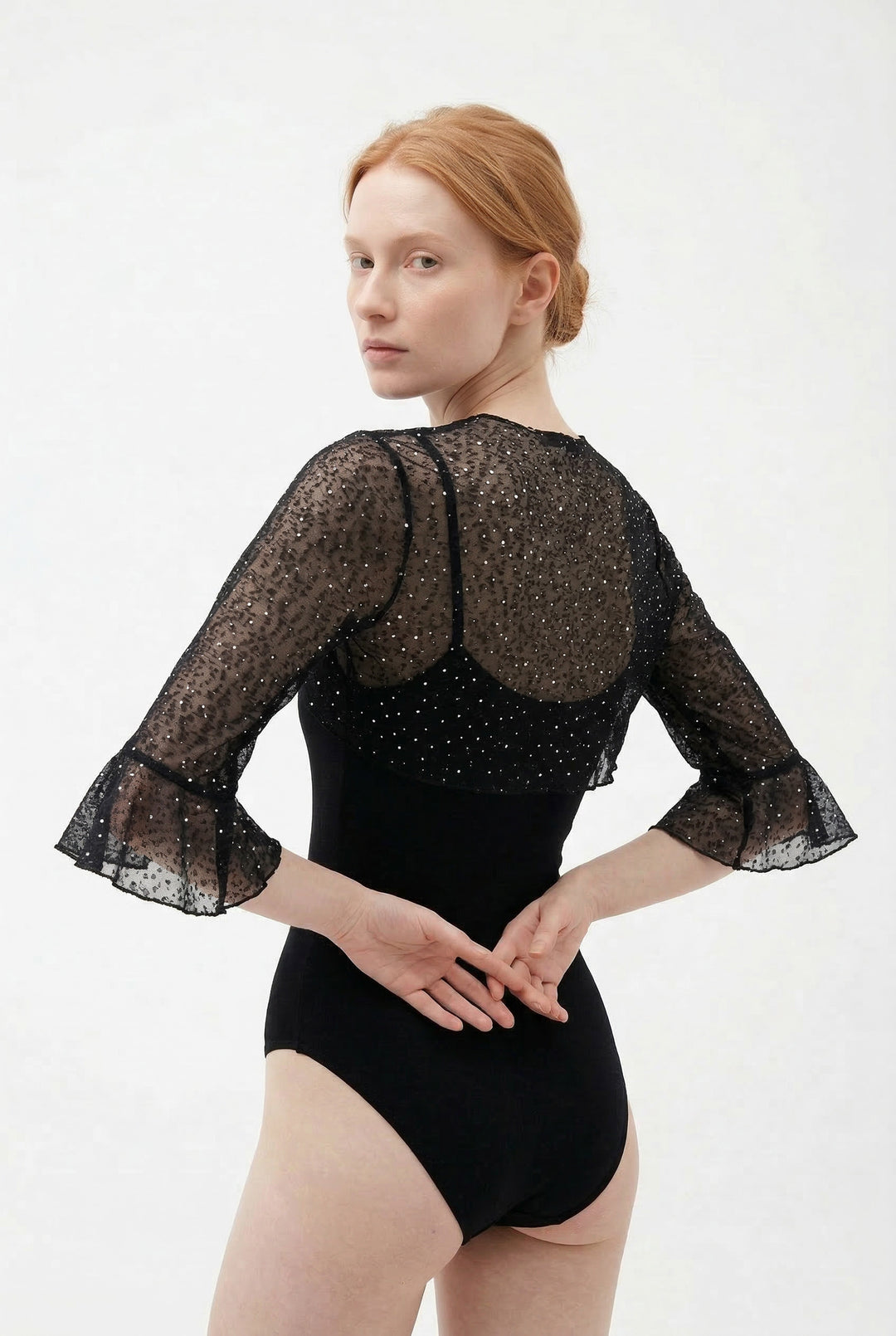 Mesh  Bolero - Black, Sparkle