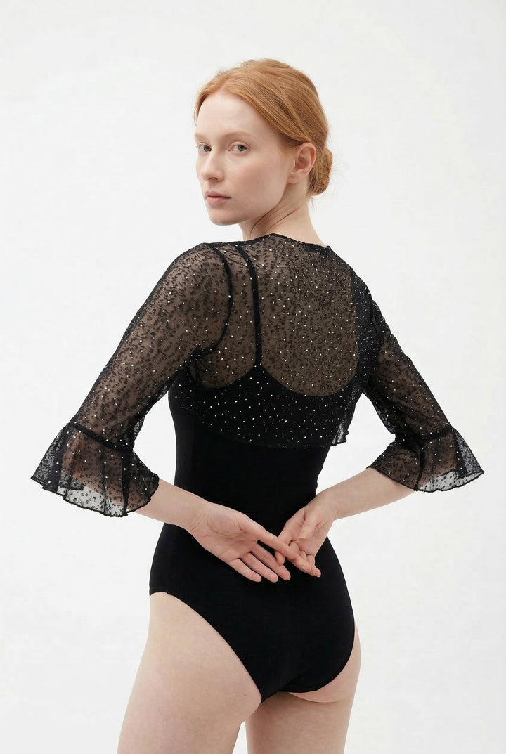 Mesh  Bolero - Black, Sparkle