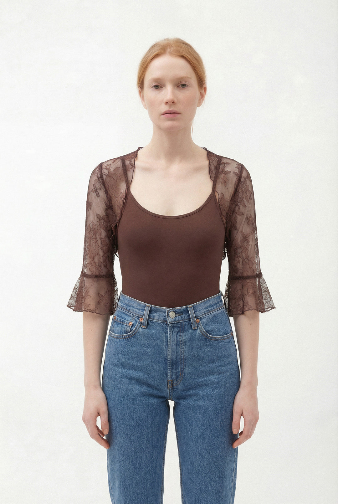 Lace  Bolero - Brown