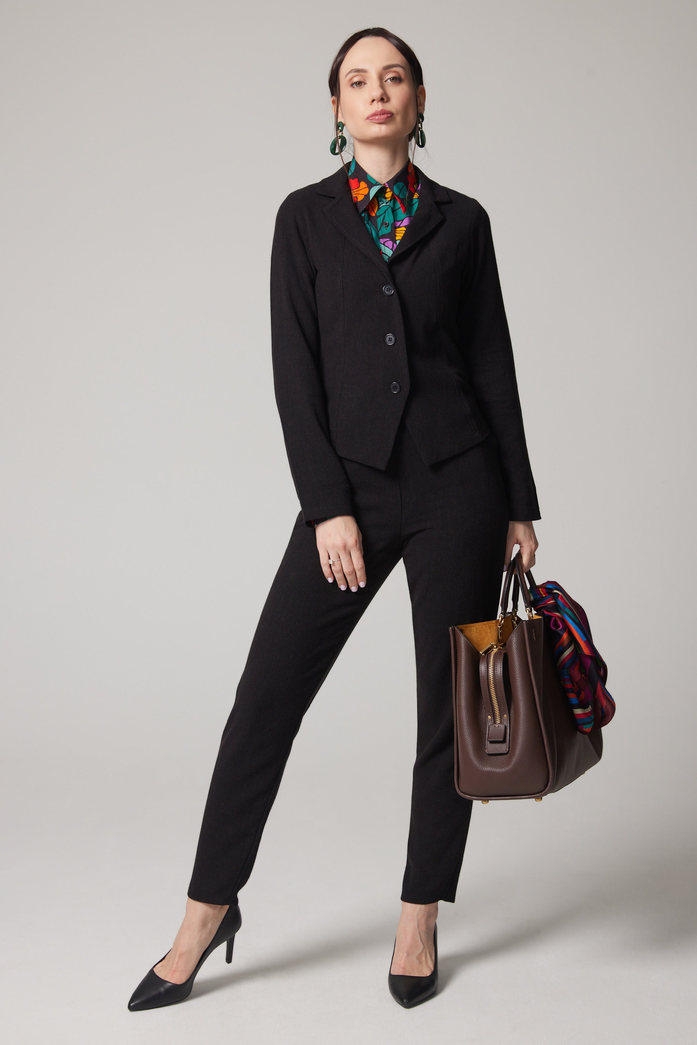 Linen Blazer - Black