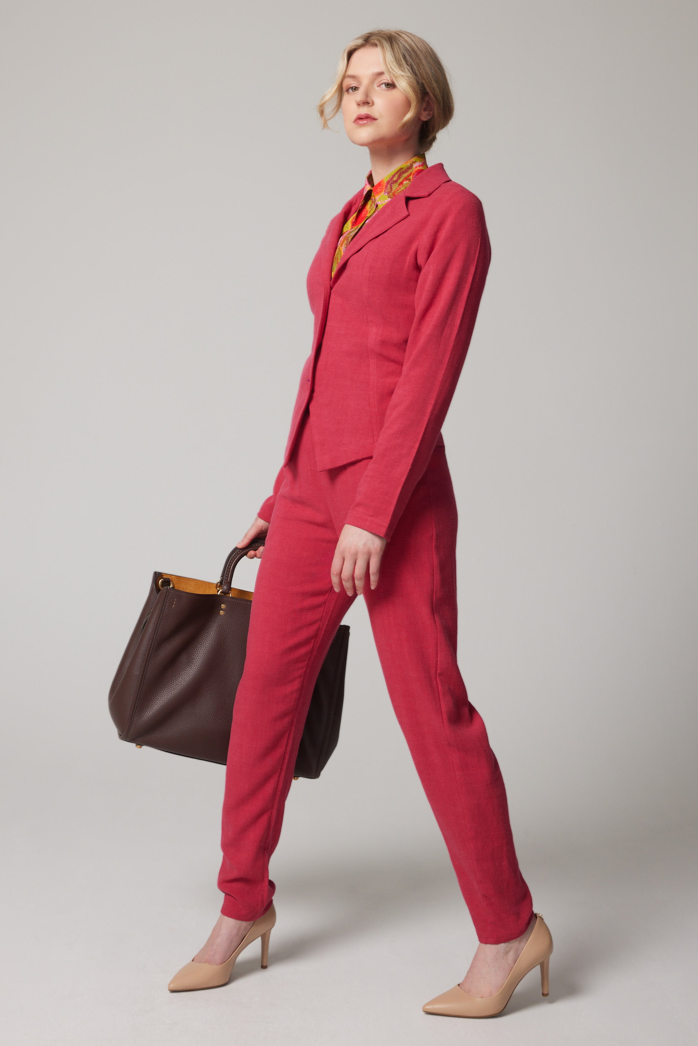 Linen Blazer - Pink