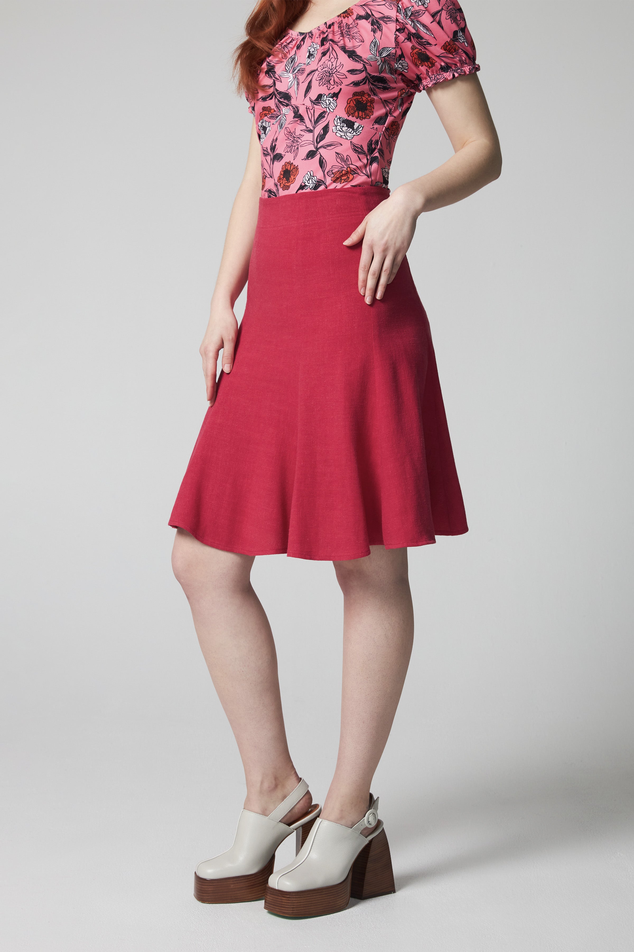Jupe de Danse en Lin - Rose
