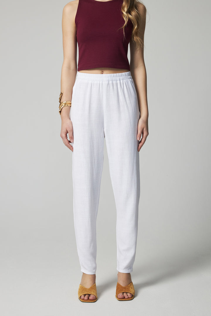 Linen Summer Pants - White