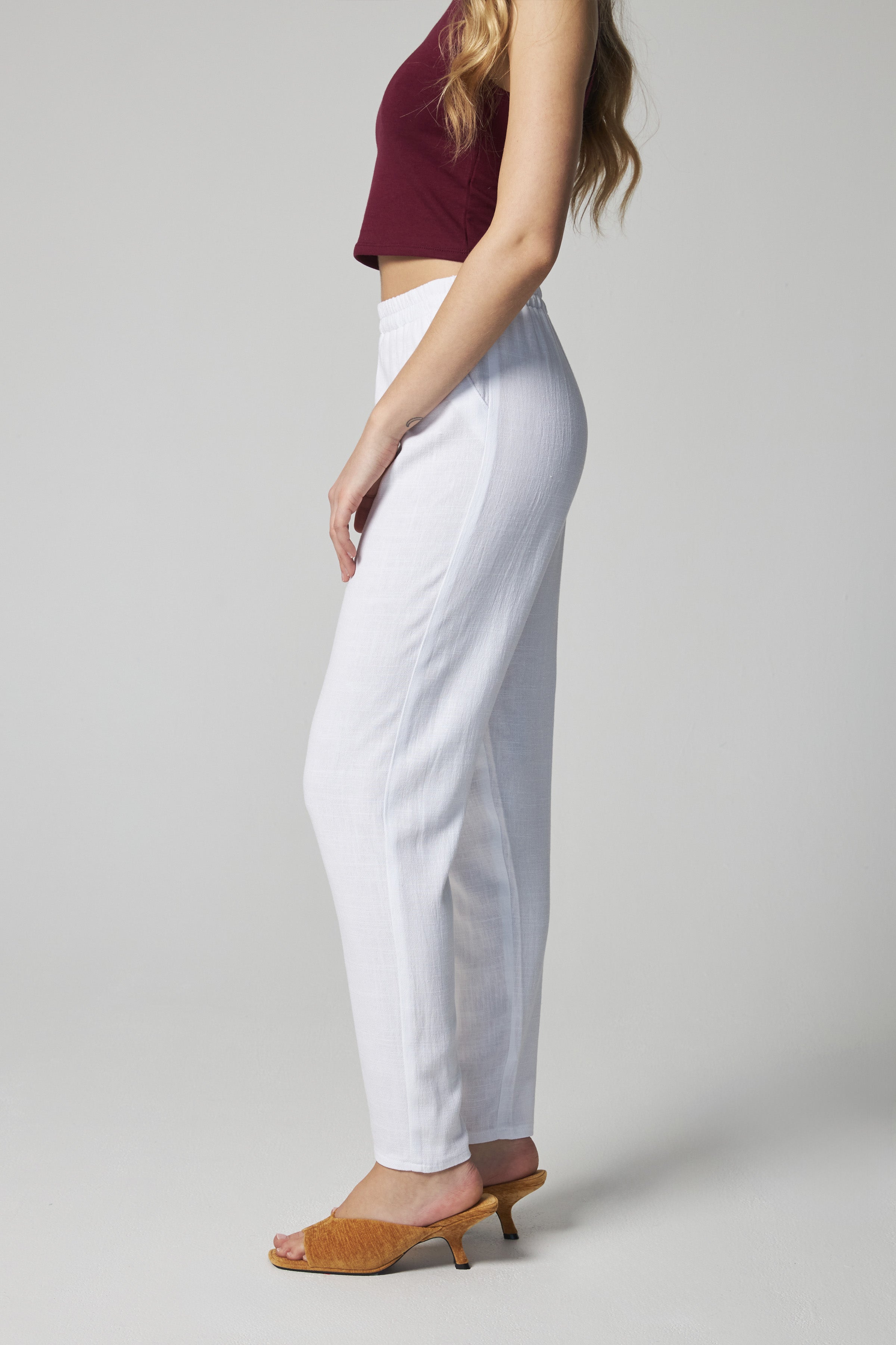 Pantalon d’été en lin - Blanc