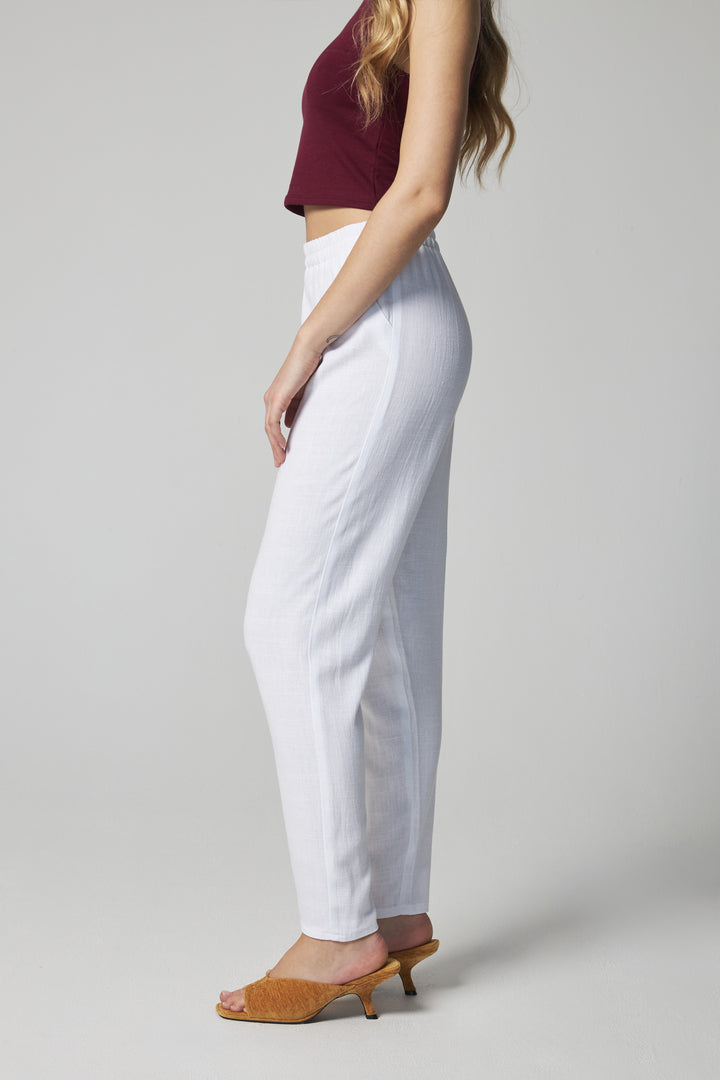 Linen Summer Pants - White