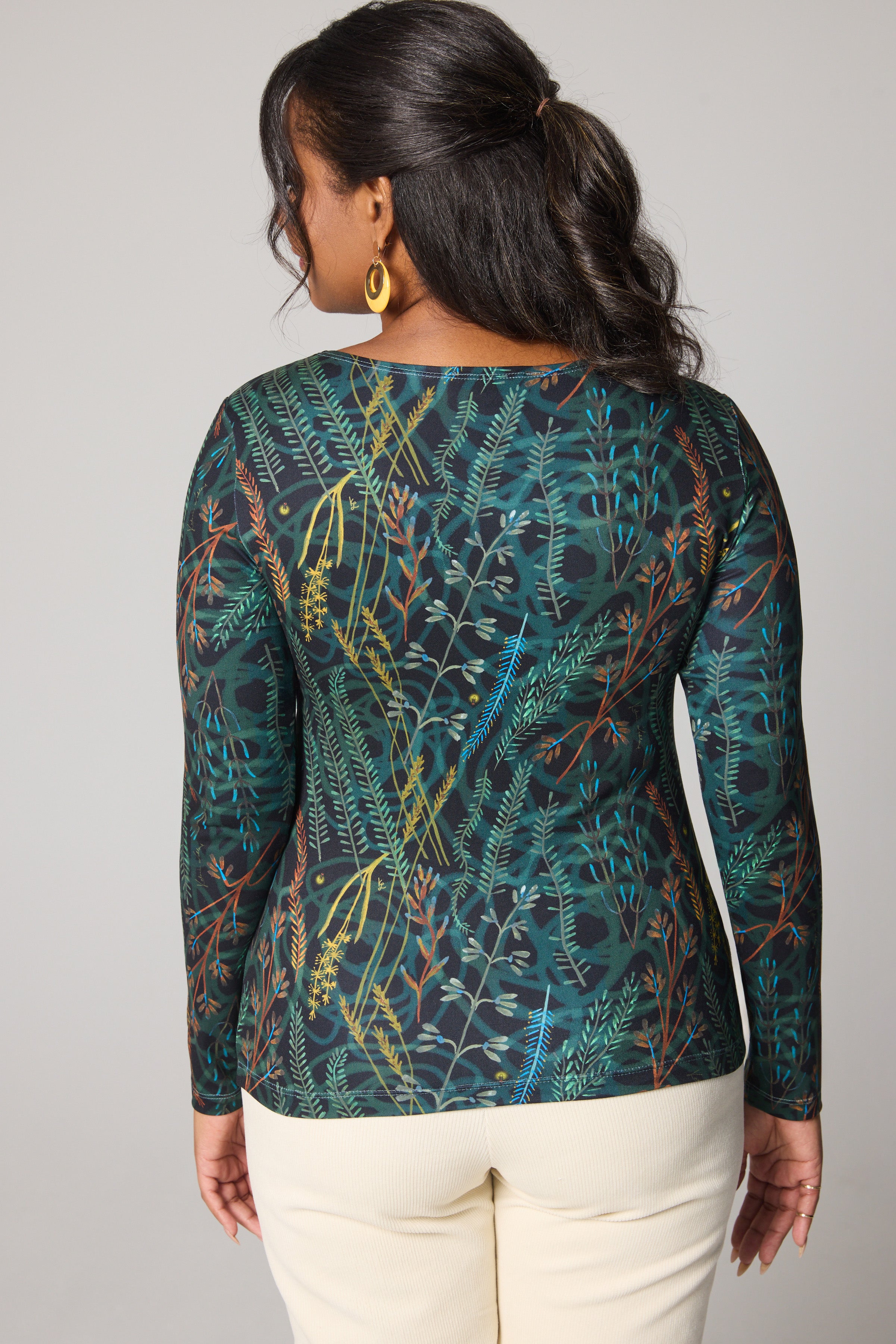 Long Sleeve Scoop Neck - Firefly