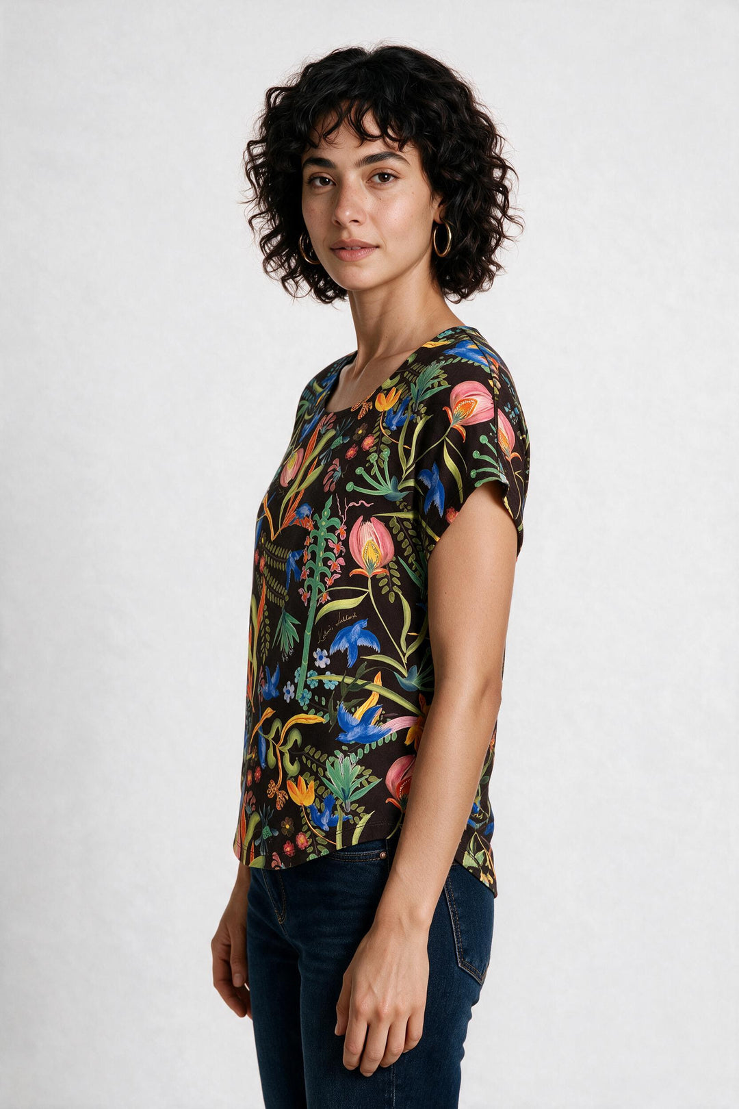 Loose Fit T-Shirt - Blue Birds