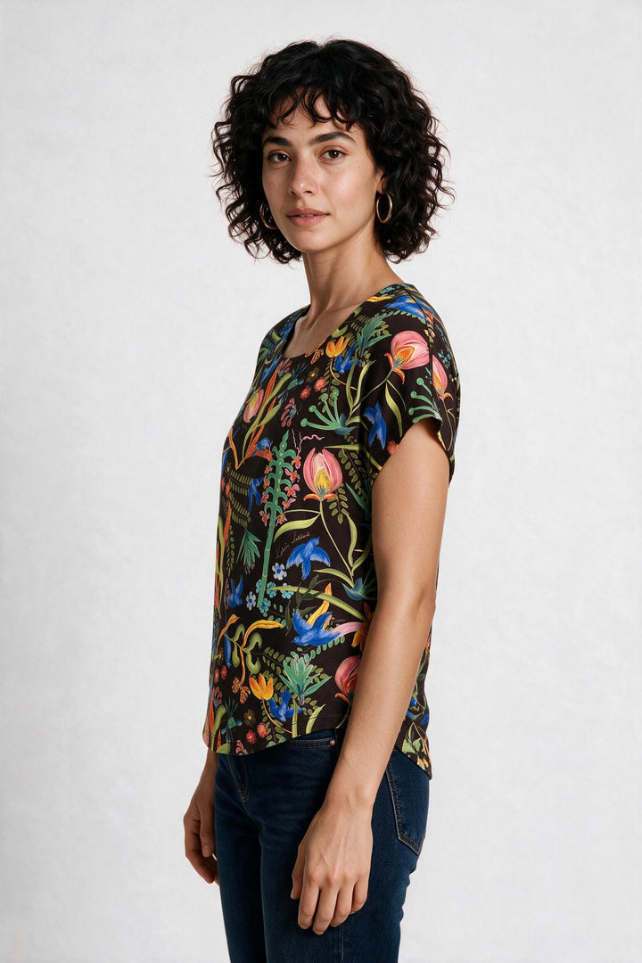 Loose Fit T-Shirt - Blue Birds
