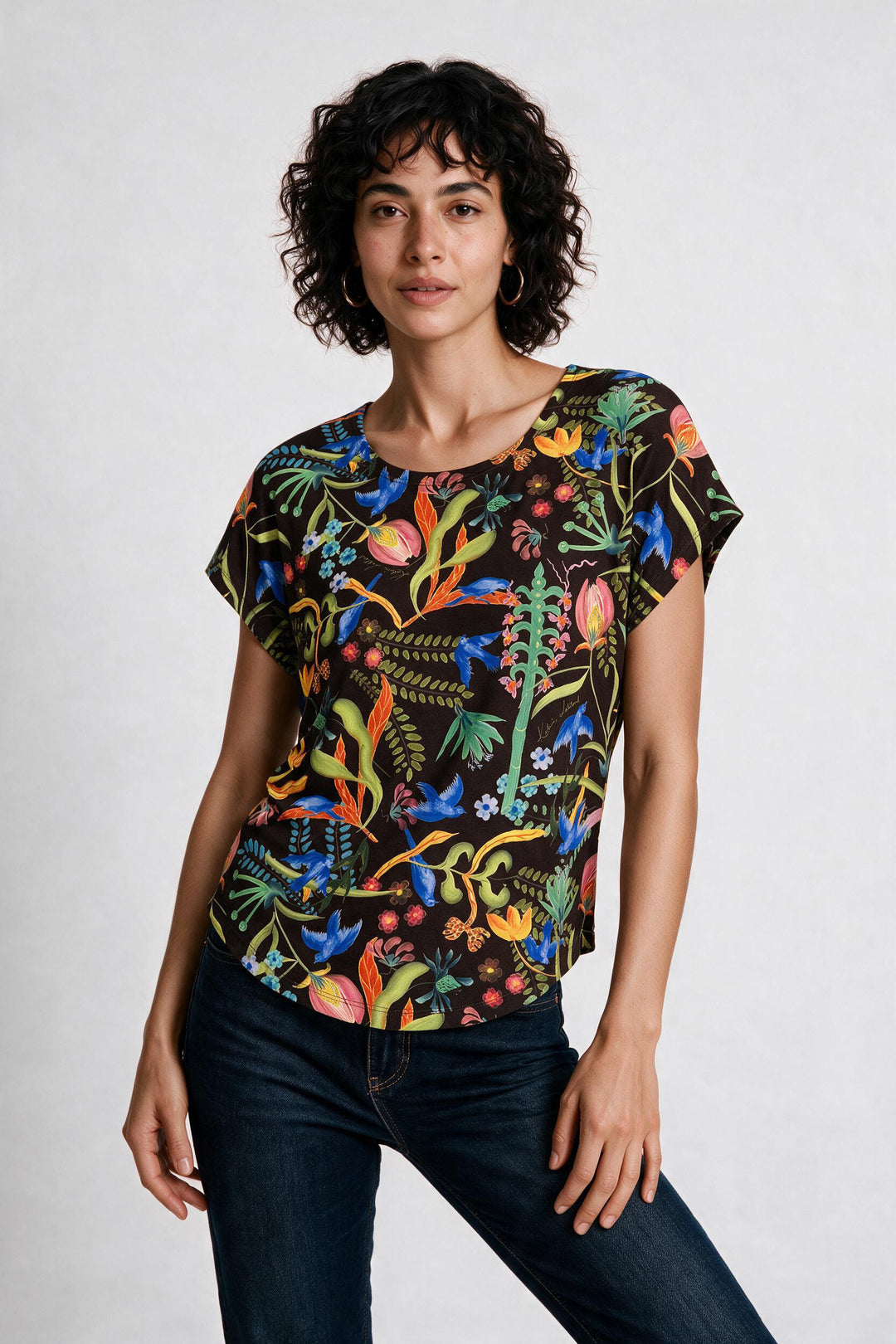 Loose Fit T-Shirt - Blue Birds