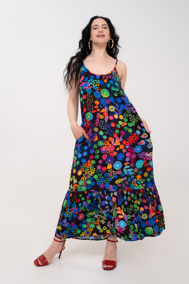Robe longue - Colourama, Noir