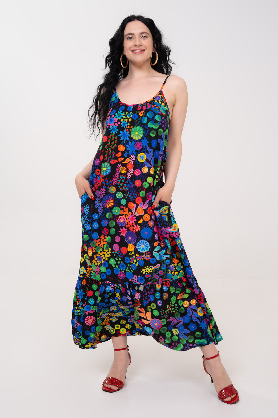 Robe longue - Colourama, Noir