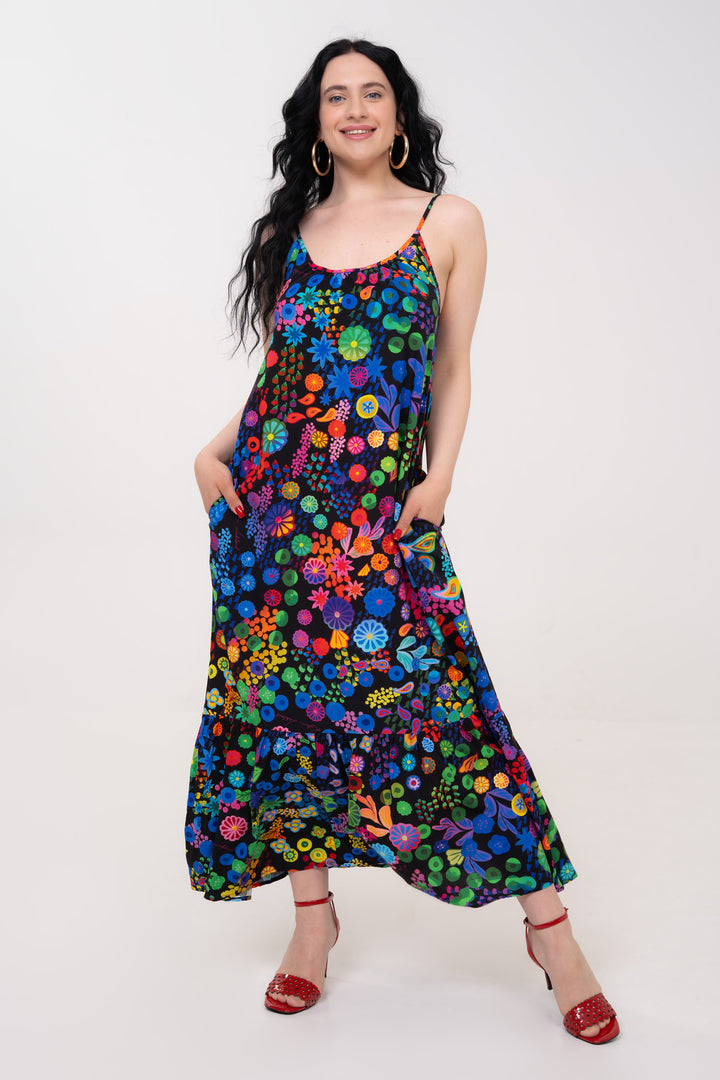 Robe longue - Colourama, Noir