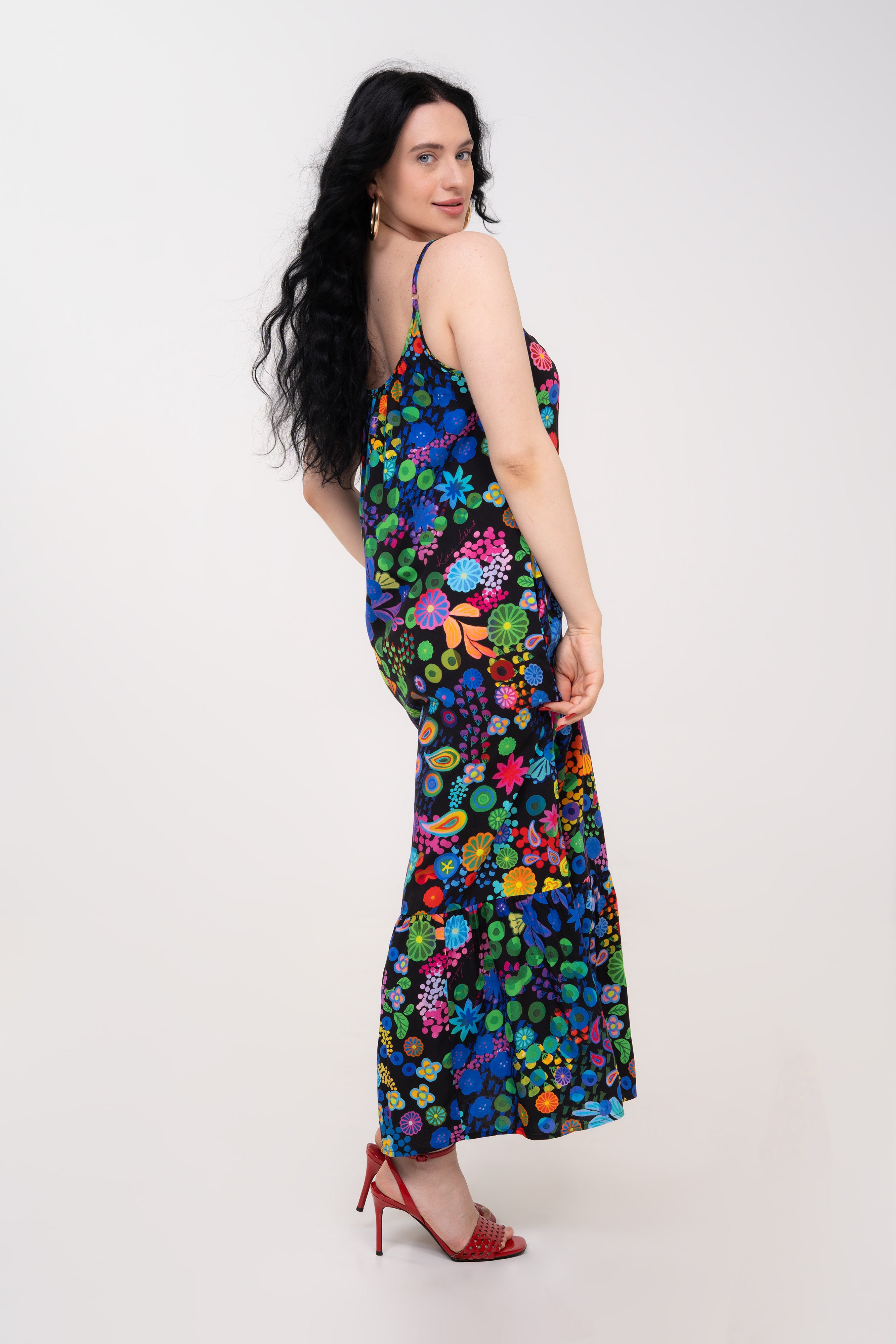 Maxi Dress - Colourama, Black
