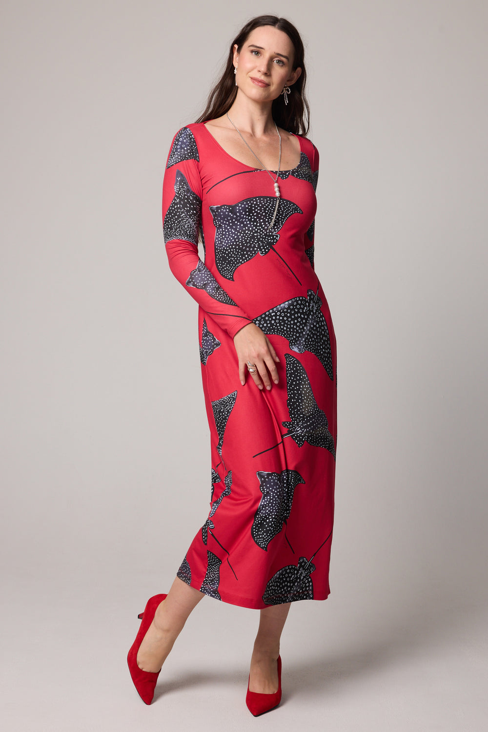 Robe longue Muse - Stingray, rouge