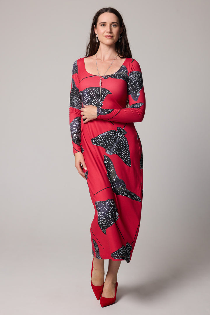 Robe longue Muse - Stingray, rouge
