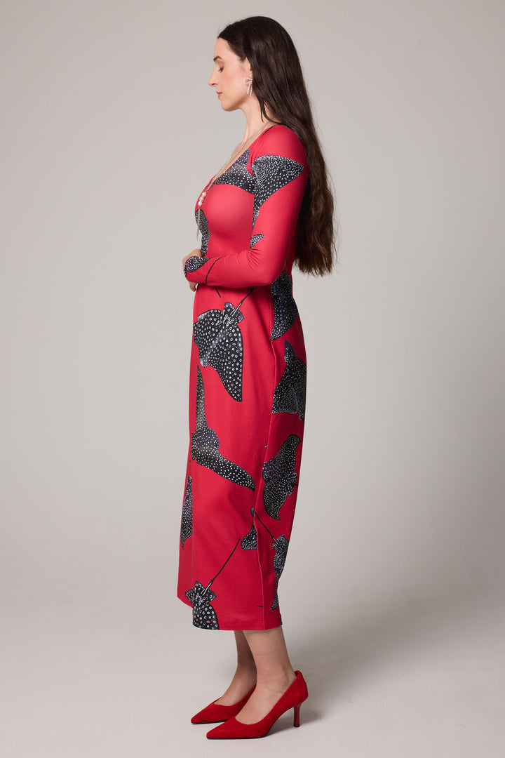 Robe longue Muse - Stingray, rouge