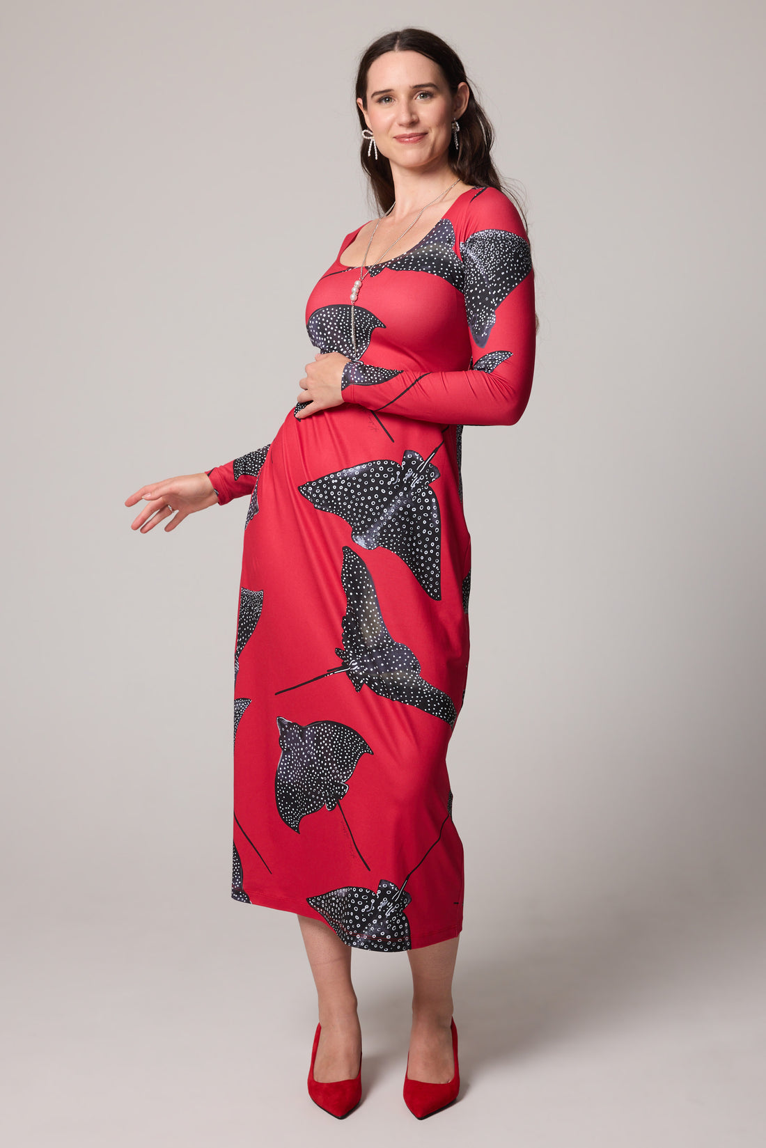 Muse Maxi Dress - Stingray, red, second view