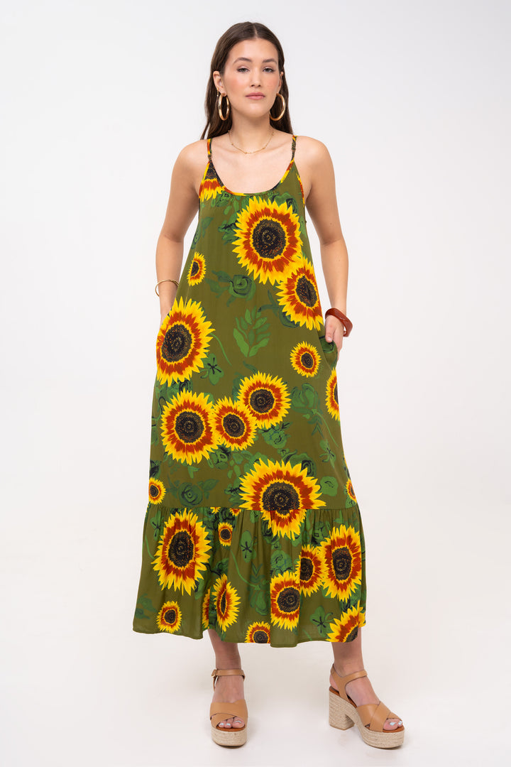 Robe longue - Tournesols