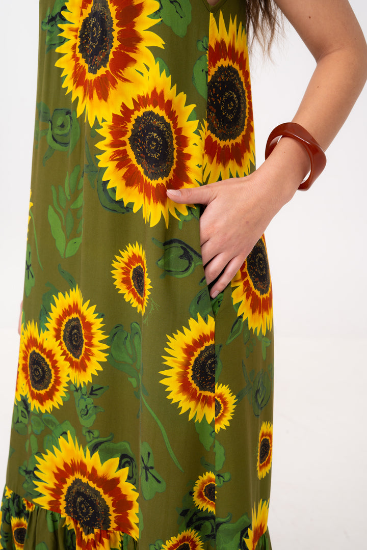 Robe longue - Tournesols