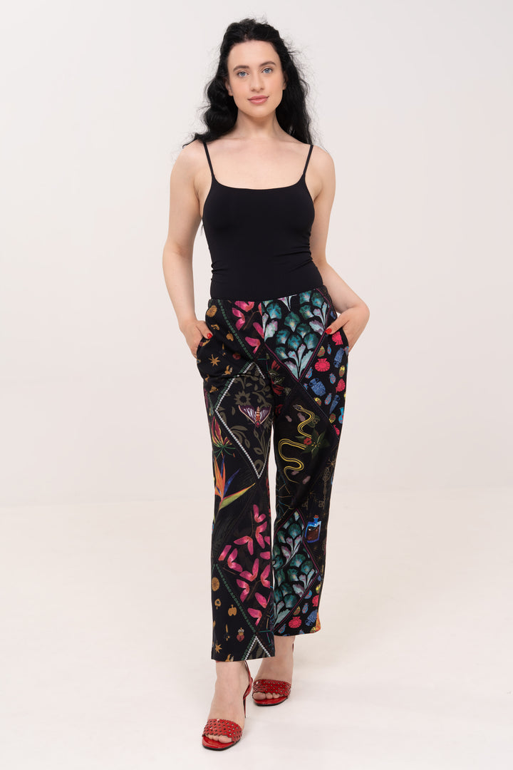 Cotton Mid rise pants- Mystique