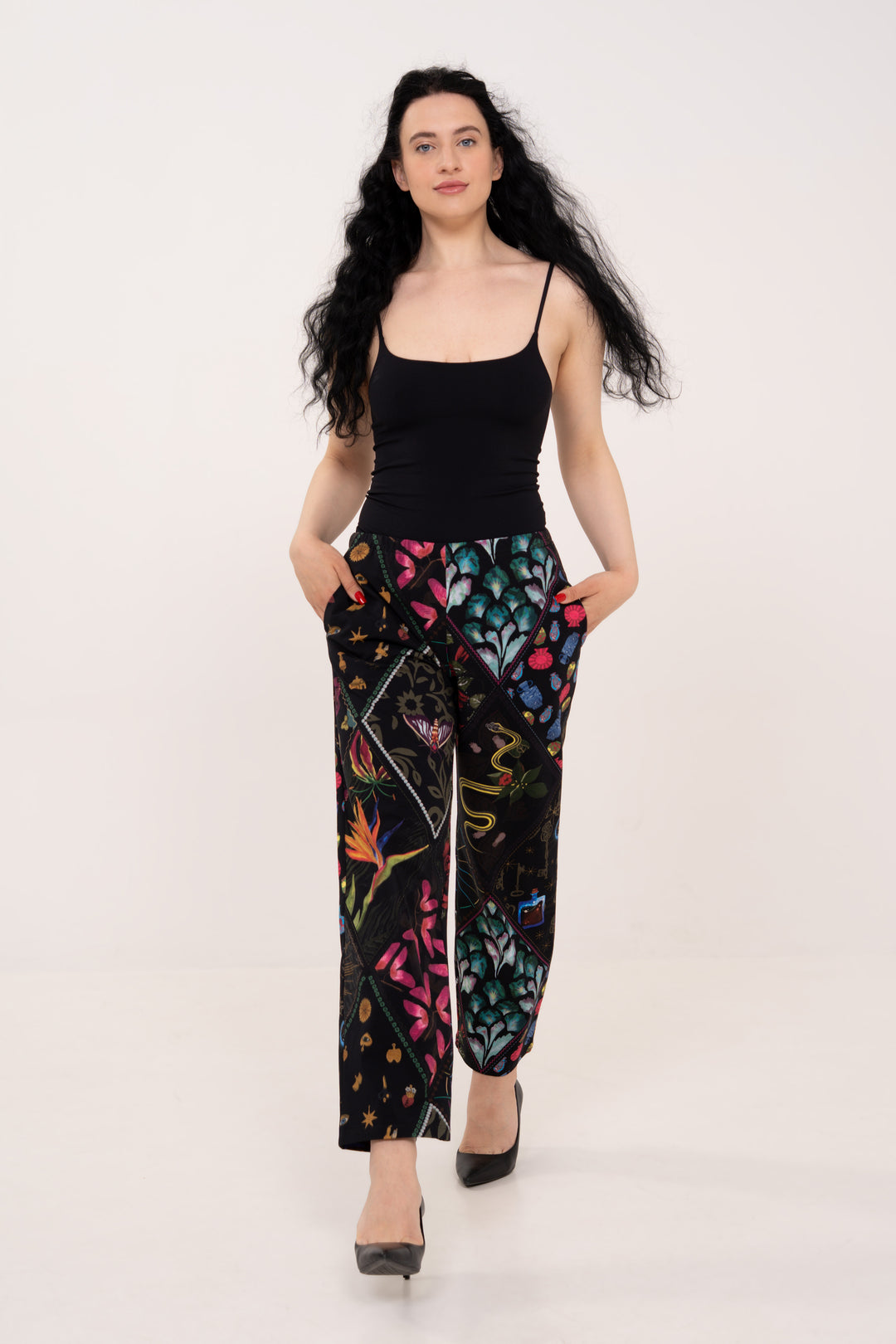 Cotton Mid rise pants- Mystique