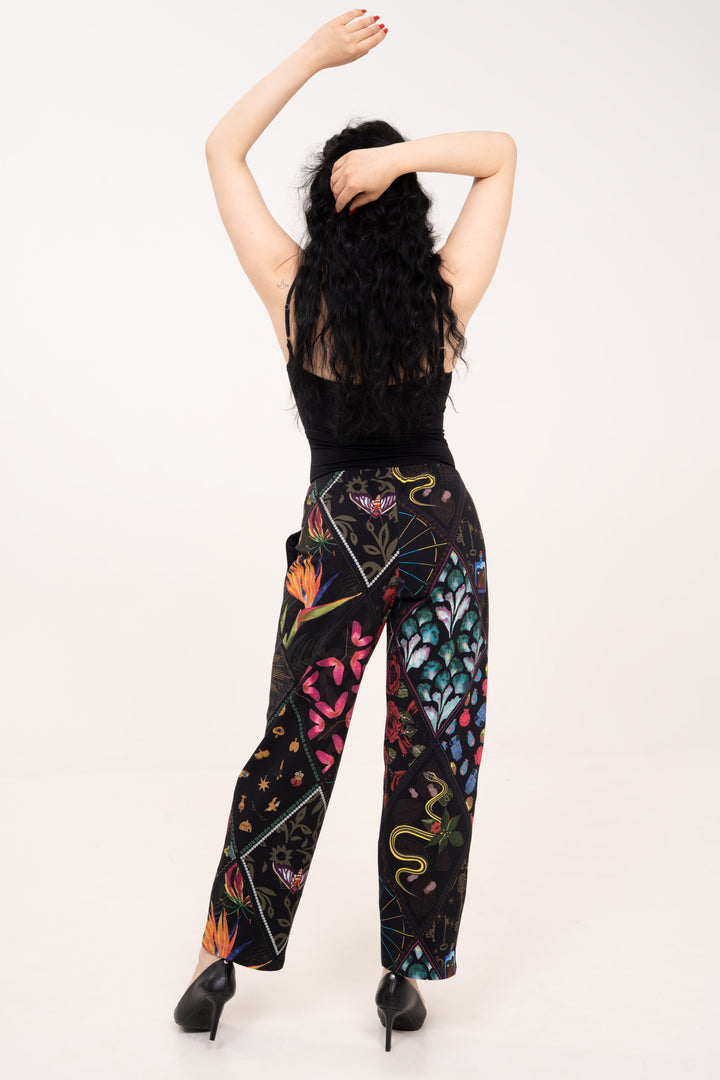 Cotton Mid rise pants- Mystique