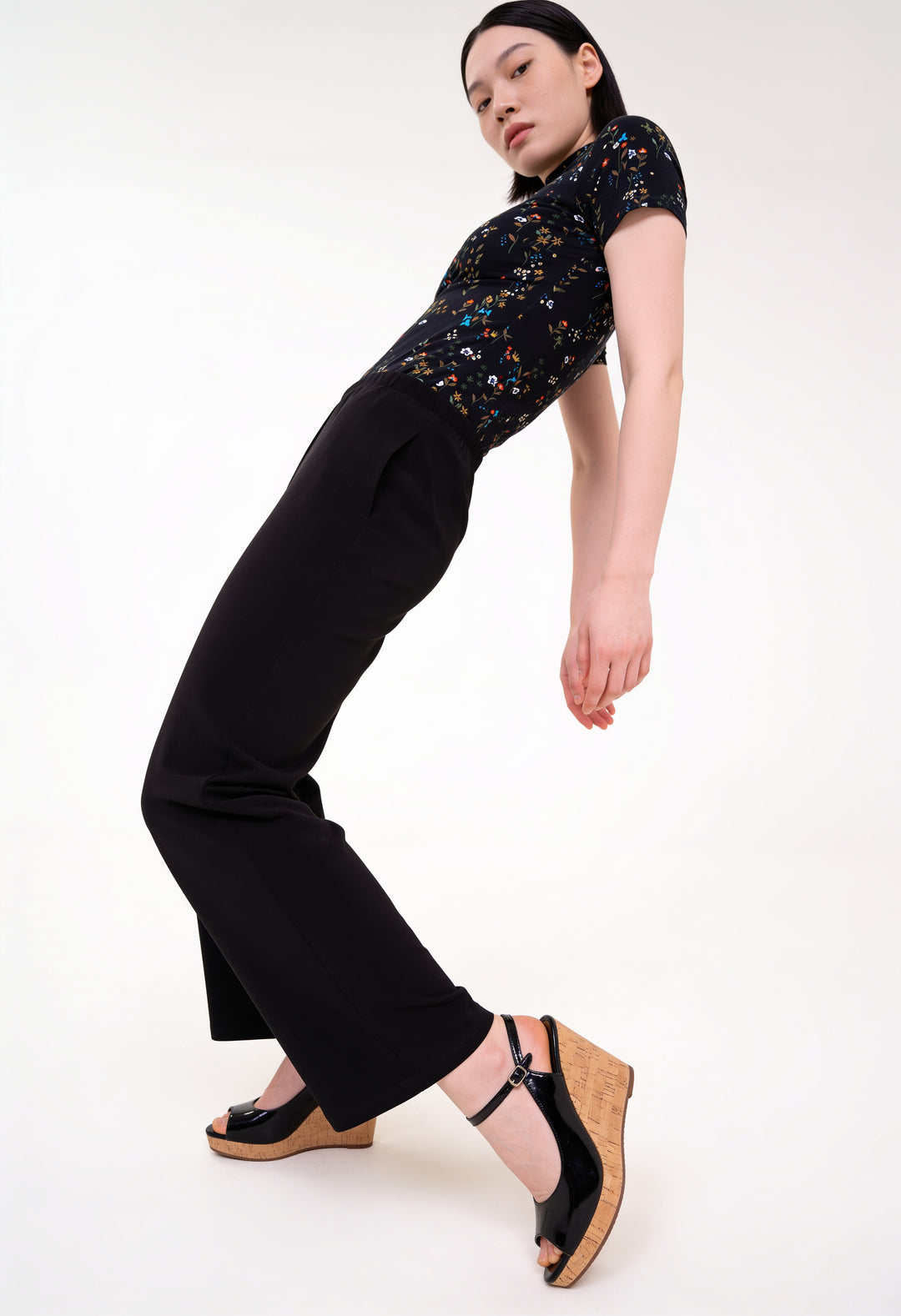 Mid rise pants - Black