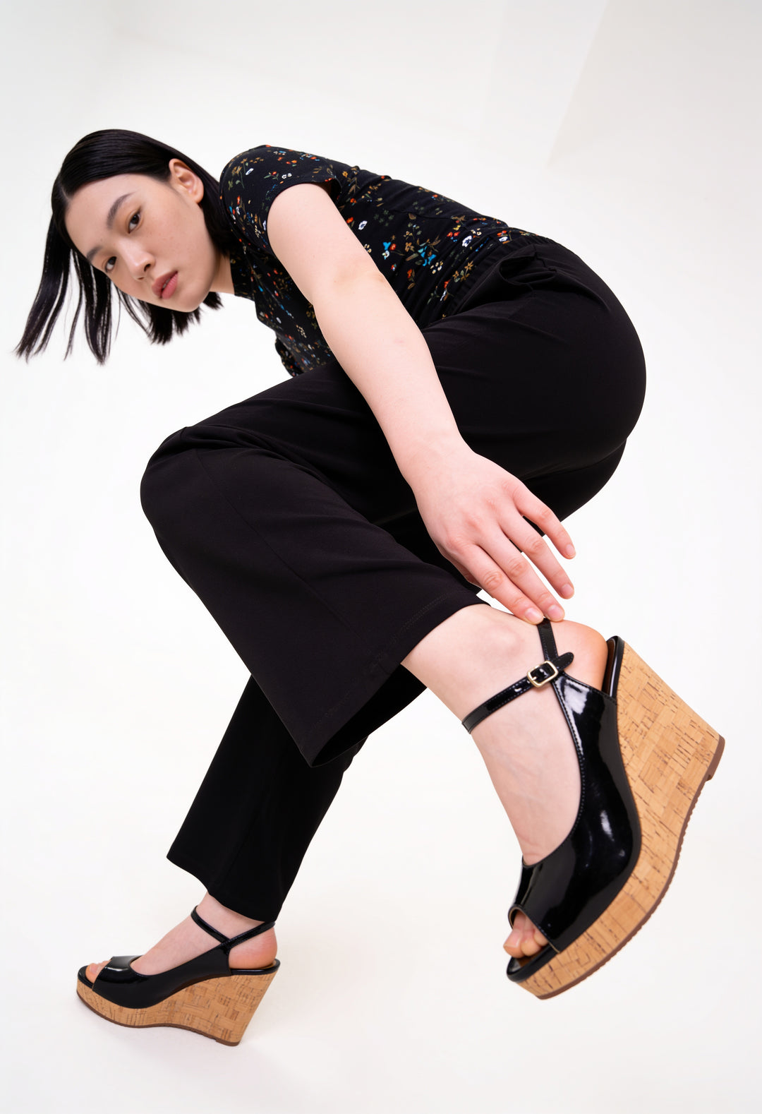 Mid rise pants - Black