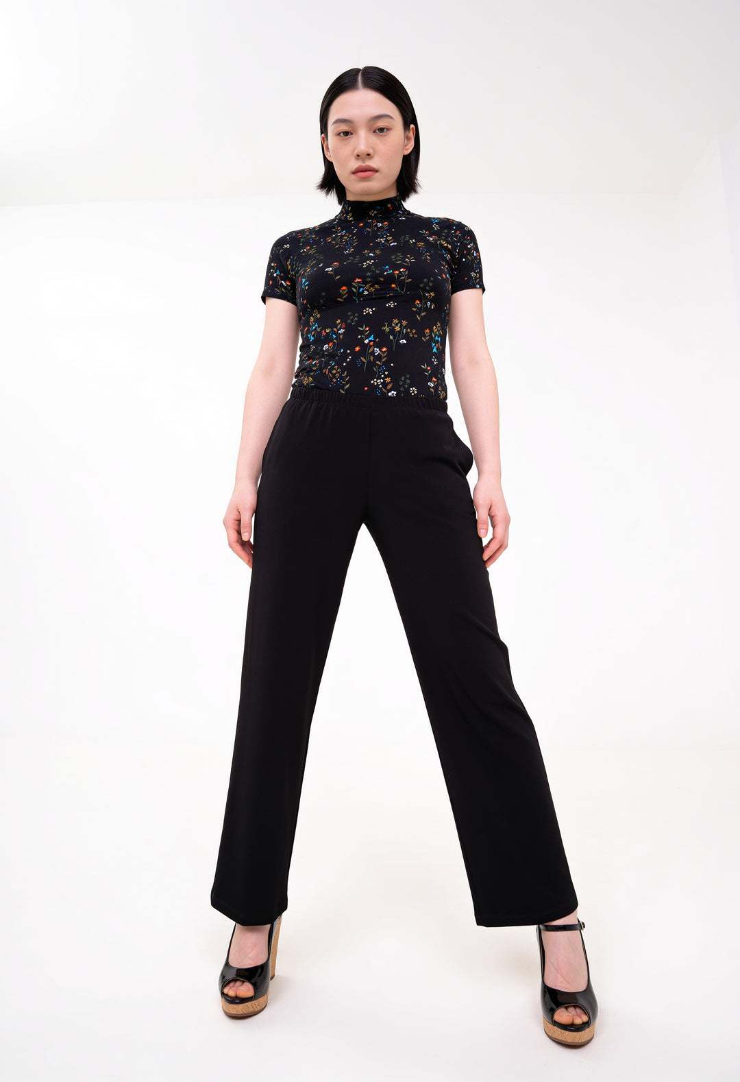 Mid rise pants - Black