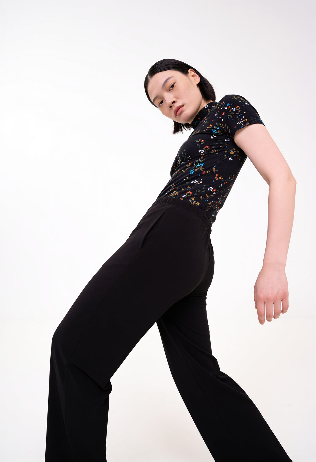Mid rise pants - Black