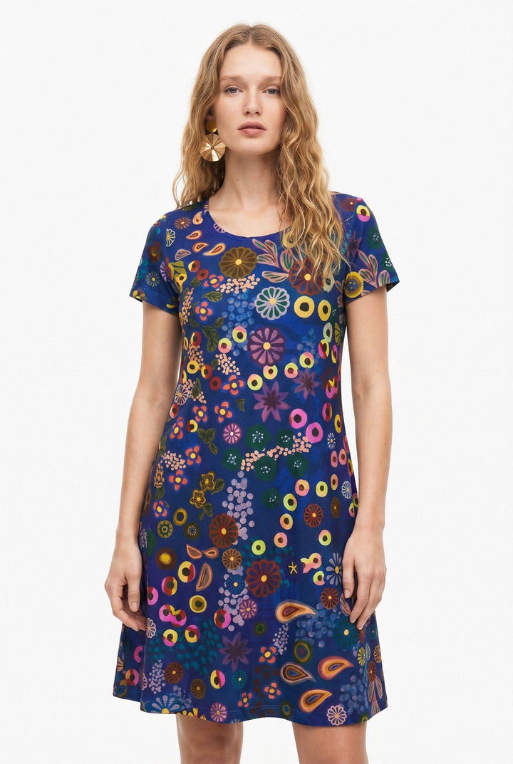 Milano Dress - Colourama, Navy